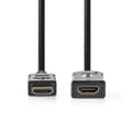 Miniatyrbillede 2 af 3: Højhastigheds HDMI™-kabel med Ethernet | HDMI™-stik | HDMI™-udgang | 4K@60Hz | ARC | 10,2 Gbps | 1,00 m | runde | PVC | Sort | Mærke