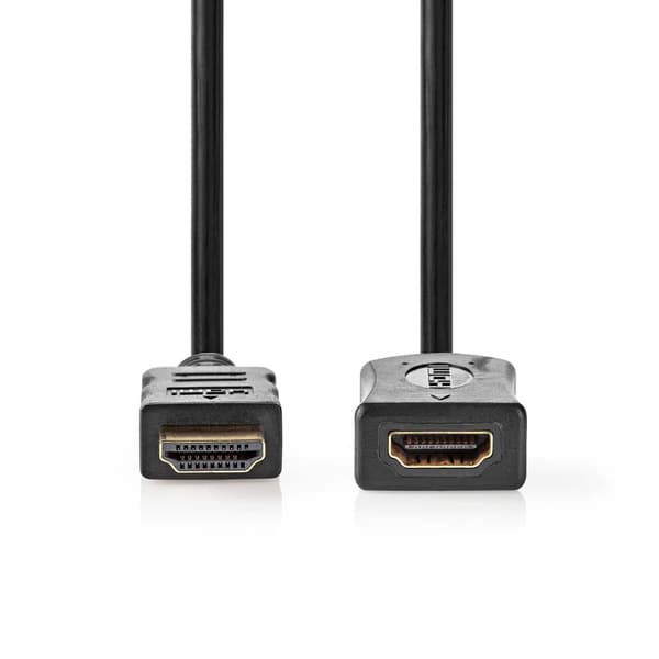 Højhastigheds HDMI™-kabel med Ethernet | HDMI™-stik | HDMI™-udgang | 4K@60Hz | ARC | 10,2 Gbps | 1,00 m | runde | PVC | Sort | Mærke