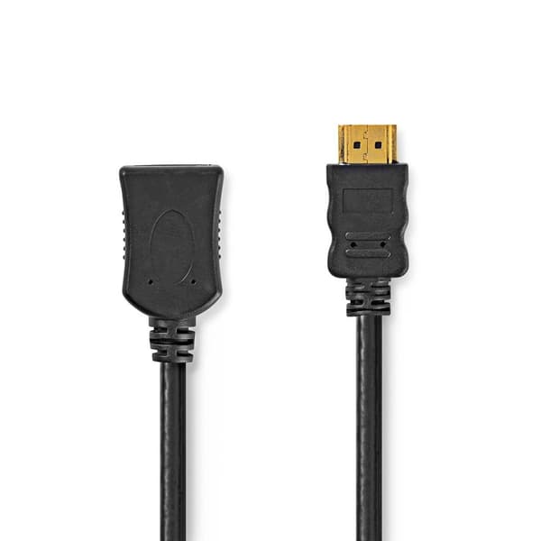 Højhastigheds HDMI™-kabel med Ethernet | HDMI™-stik | HDMI™-udgang | 4K@60Hz | ARC | 10,2 Gbps | 1,00 m | runde | PVC | Sort | Mærke