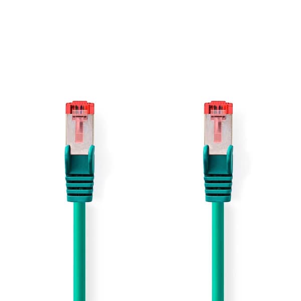 CAT6 netværkskabel | RJ45 Mand | RJ45 Mand | S/FTP | 5,00 m | runde | LSZH | Grøn | Mærke
