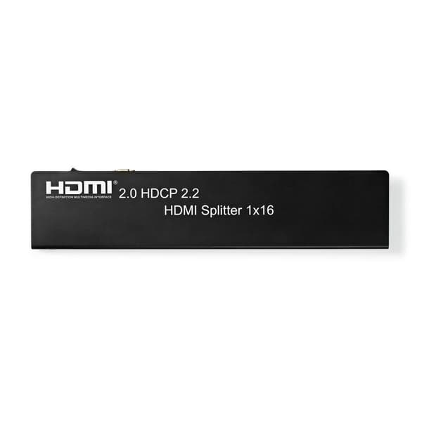 HDMI™ Splitter | 16 port(ar) | HDMI™-ingång | USB-A hona / 16x HDMI™-utgång | 4K@60Hz | 18 Gbps | Metall | Antracit