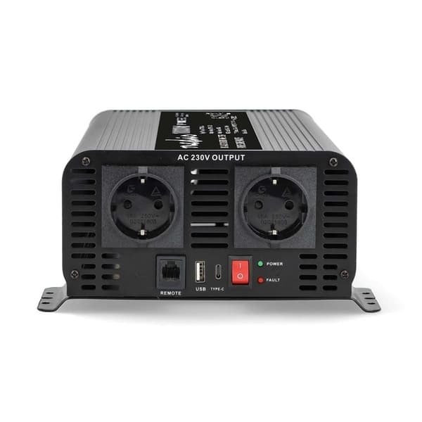 Power Inverter Pure Sine Wave | Inngangsspenning: 12 V DC | Enhetens strømutgangstilkobling(er): Type F (CEE 7/3) / USB-A / USB-C™ | 230 V AC 50 Hz |