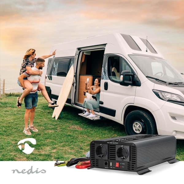 Power Inverter Pure Sine Wave | Inngangsspenning: 12 V DC | Enhetens strømutgangstilkobling(er): Type F (CEE 7/3) / USB-A / USB-C™ | 230 V AC 50 Hz |