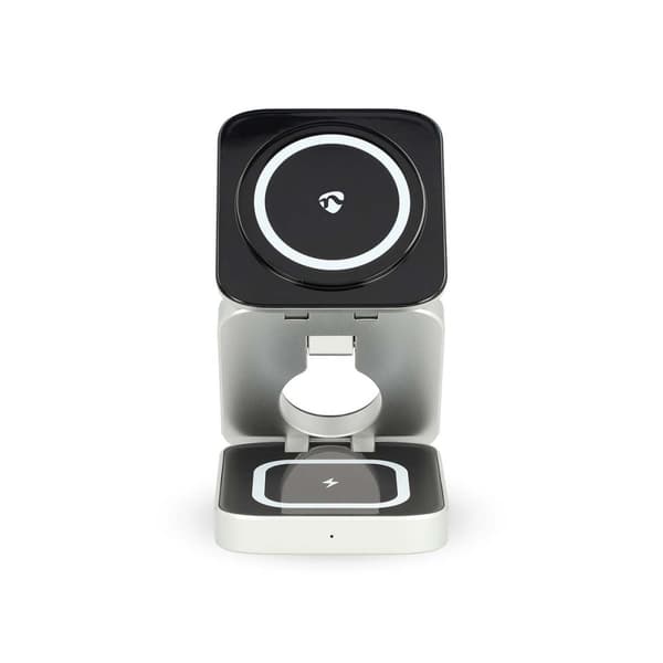 Trådløs lader | 3-i-1 | 2,5 / 5 / 15 W | LED-indikator i bruk | Inkludert kabel | USB-A / USB-C™ | 1,50 m