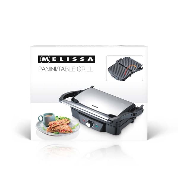 Panini / Bordgrill 1600W Sort / Rustfritt stål topphus