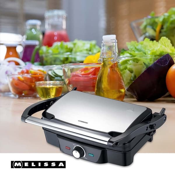 Panini / Bordgrill 1600W Sort / Rustfritt stål topphus