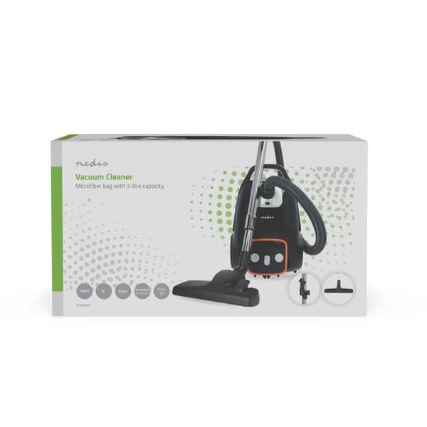 Dammsugare | Med väska | 700 W | Dammkapacitet: 3,0 l | Kombiborste | Handlingsradie: 9,00 m | Dammsugare sugkontroll | Hepa 13 | Antracit / Svart / O