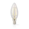 Miniatyrbillede 2 af 3: LED glødelampe E14 | Stearinlys | 2,2 W | 470 lm | 2700 K | Varm hvid | Retro stil | 1 stk | Klar