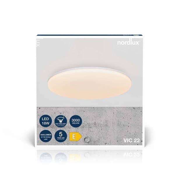 Vic 22 1600lm 3000K Taklampe Hvit
