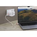 Miniatyrbilde 4 av 6: Reiseadapter 2-polet verdensreiseadapter med integrert dobbel USB-lader (1x USB C og 1 x USB) 45 Watt strømforsyning