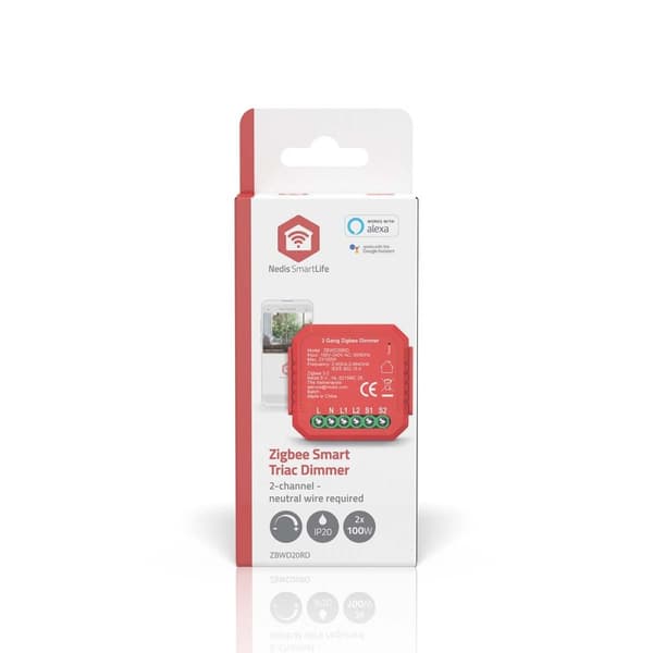 SmartLife Strömbrytare | Zigbee 3.0 | 2x100 W | Terminalanslutning | App tillgänglig för: Android™ / IOS