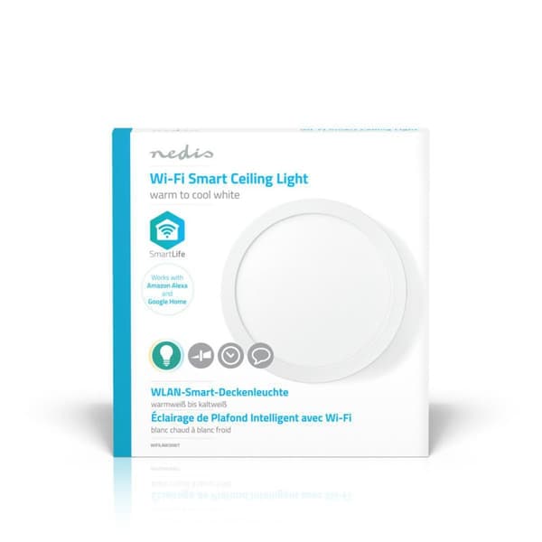 SmartLife Taklampe | Wi-Fi | Kjølig hvit / varm hvit | Runde | Diameter: 300 mm | 1200 lm | 2700 - 6500 K | IP20 | Energiklasse: G | Android™ / IOS