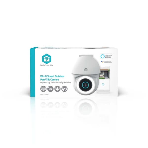 SmartLife udendørskamera | Wi-Fi | Spotlight | 3MP Full HD 1296p | Panorer tilt | IP65 | Cloud Storage (valgfrit) / microSD (ikke inkluderet) / Onvif