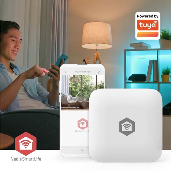 SmartLife vanndetektor | Zigbee 3.0 | Batteridrevet | Maks. batterilevetid: 12 måneder | Hvit