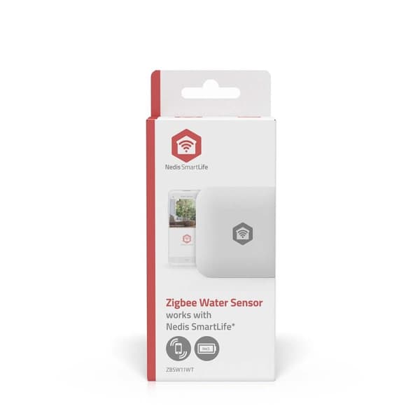 SmartLife vanndetektor | Zigbee 3.0 | Batteridrevet | Maks. batterilevetid: 12 måneder | Hvit