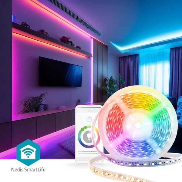 SmartLife LED Strip | Wi-Fi | Cool White / RGB / Warm White | SMD | 5,00 m | IP21 | 2700 - 6500 K | 960 lm | Android™/IOS
