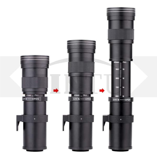 Telefotozoomobjektiv 420-800mm, manuell fokus, lättviktig design,Mikro 4/3