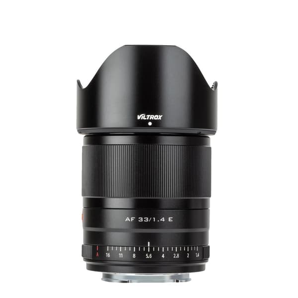 Porträttobjektiv, Autofokus, Stor Bländare, E-fäste, 33mm f14