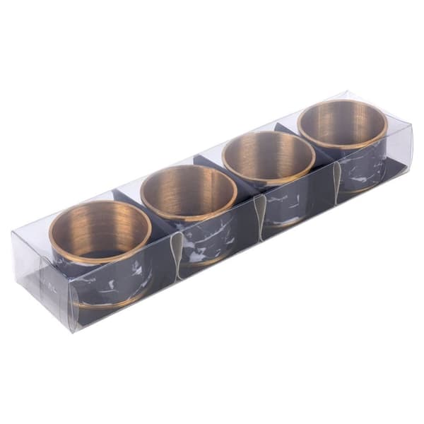 Metalliset lautasliinarenkaat 4,5 cm 4 kpl.