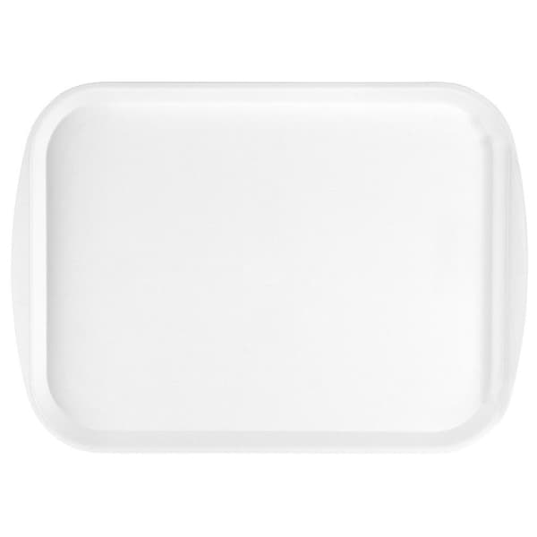 Serveringsbakke i plast hvid 43,5x31,5 cm