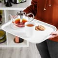 Miniatyrbillede 2 af 7: Serveringsbakke i plast hvid 43,5x31,5 cm