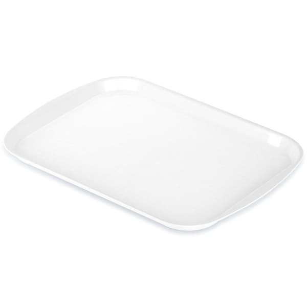 Serveringsbakke i plast hvid 43,5x31,5 cm