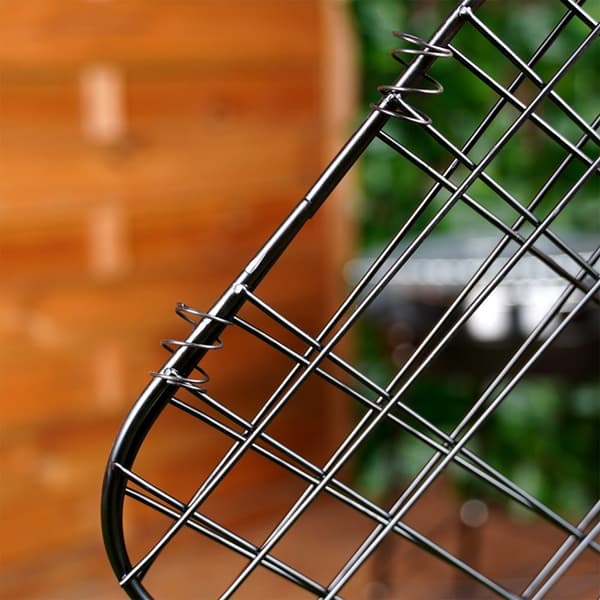 Burgergrillrist, metal, sort, non-stick, 49x21,1 cm