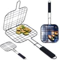 Miniatyrbillede 10 af 10: Burgergrillrist, metal, sort, non-stick, 49x21,1 cm