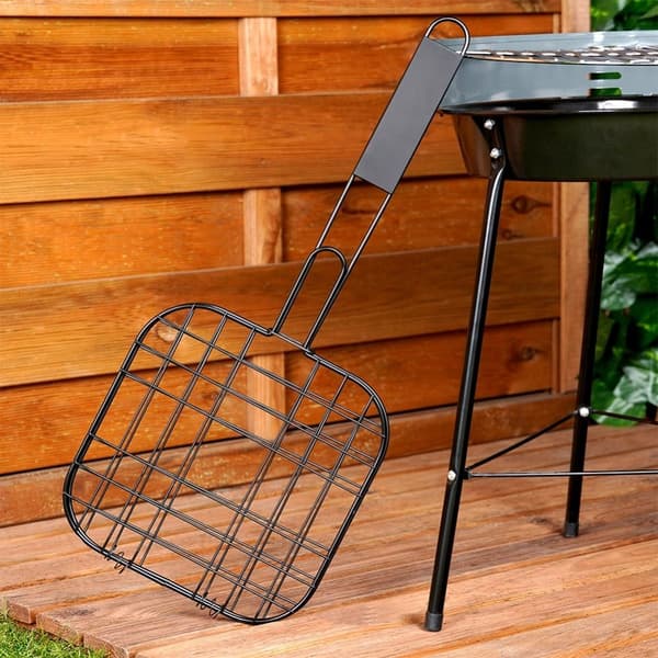 Burgergrillrist, metal, sort, non-stick, 49x21,1 cm