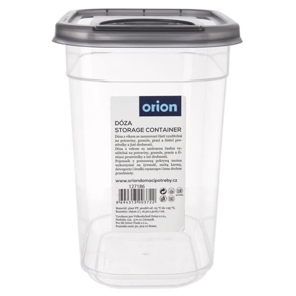 Behållare för lösa produkter med dispenser GRÅ 1,9 l