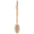 Miniatyrbilde 1 av 7: 2-i-1 massasjebørste i tre for tørr- og badebruk 42 cm