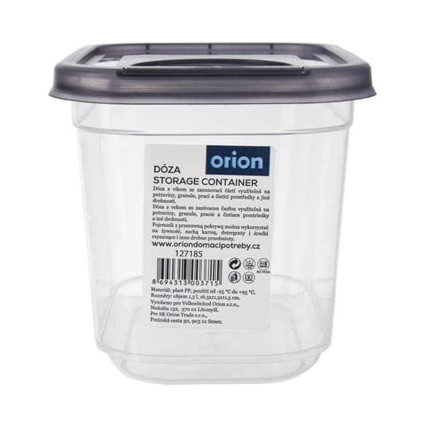 Beholder for løse produkter med dispenser GRÅ 1,3 l