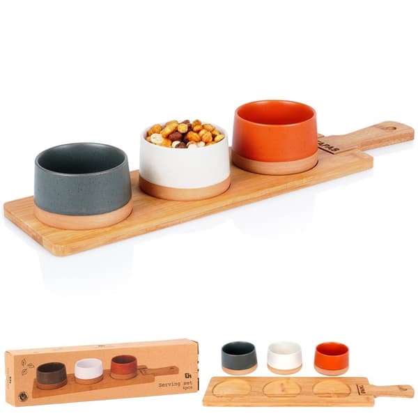 Keramiske snackskåle 48 cm 4 stk.