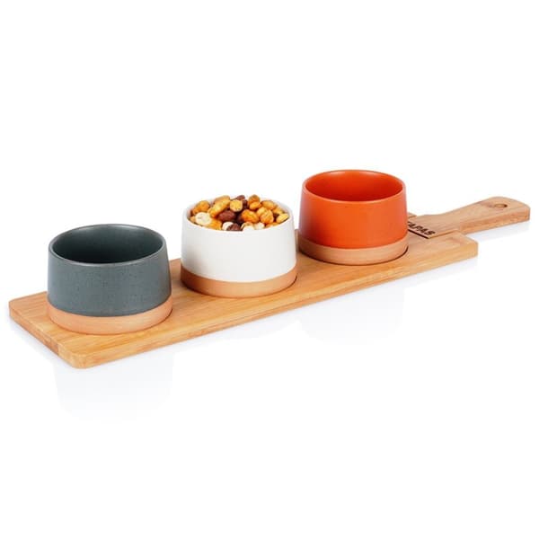 Keramiske snackskåle 48 cm 4 stk.