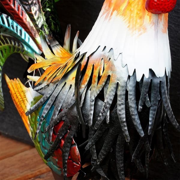 Hagefigur metallhane 39x12x40 cm