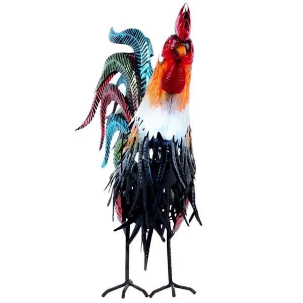 Hagefigur metallhane 39x12x40 cm