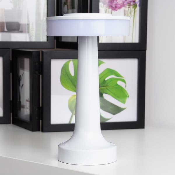 LED bordslampa vit trådlös 3 ljuslägen 21 cm