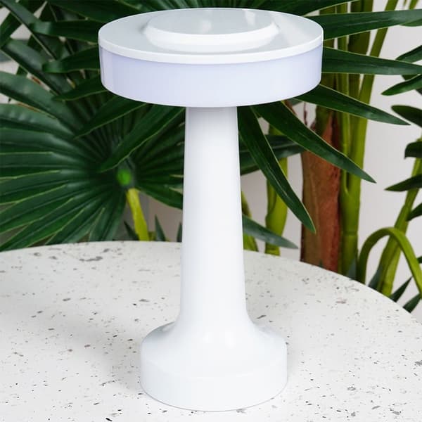 LED bordslampa vit trådlös 3 ljuslägen 21 cm
