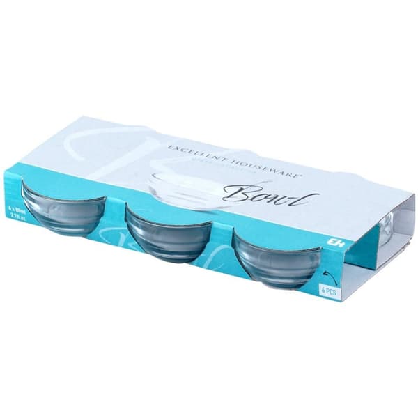 Glassskåler 7,5 cm, 80 ml 6 stk.
