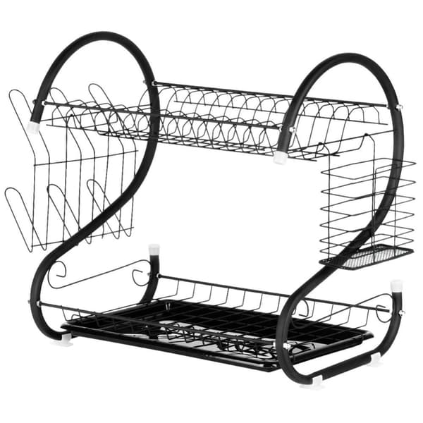 Oppvaskavløp svart 2-plan 52x24,5x38 cm