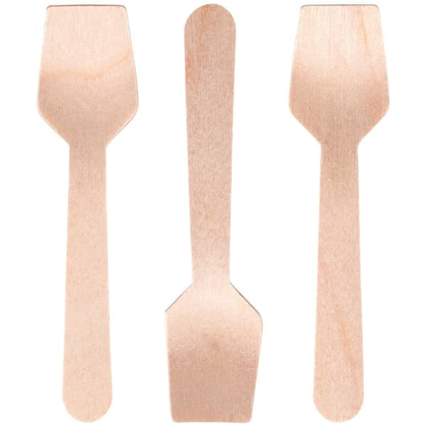 Engangs isskeer af træ 9,5 cm 30 stk.