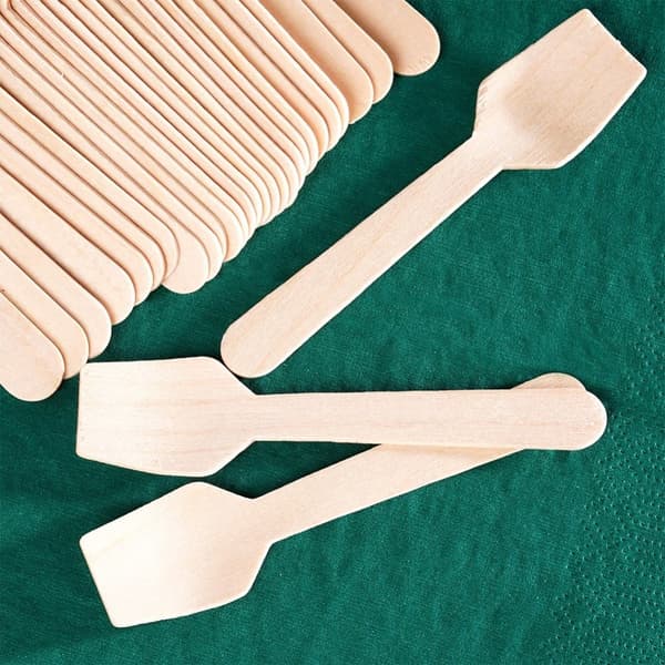 Engangs isskeer af træ 9,5 cm 30 stk.