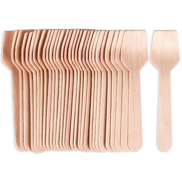 Engangs isskeer af træ 9,5 cm 30 stk.