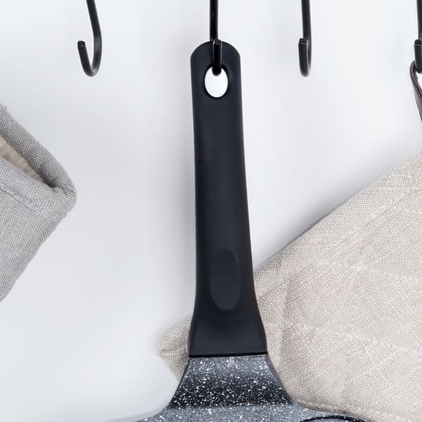 Granit äggpanna 4 hål BLACK LINE 19 cm