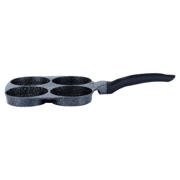 Granit äggpanna 4 hål BLACK LINE 19 cm