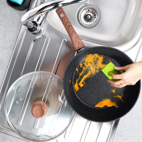 Granittstekepanne med glasslokk BLACK&WOOD 28 cm, 3,5 l