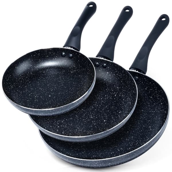 BLACK LINE granit stekpanna set, 3 st, 20/24/28 cm