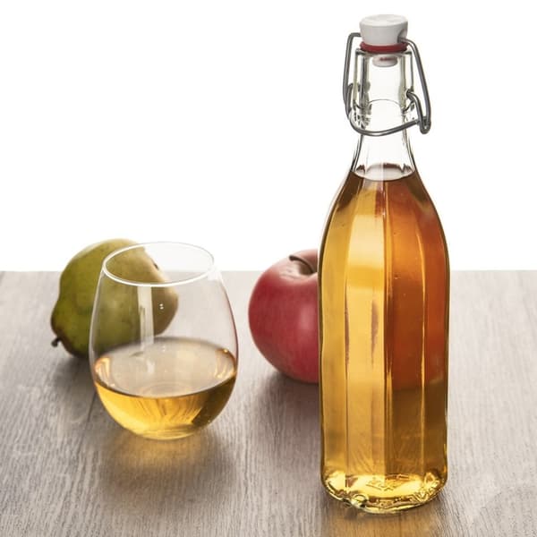 Flaske med klipsglass 750 ml