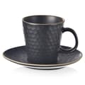 Pikkukuva 1 / 6: Kahvikuppi lautasella espressokeramiikka mustalle TEA TIME 95 ml