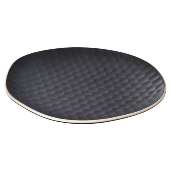 Keramisk desserttallerken svart TEA TIME 16,5x15 cm